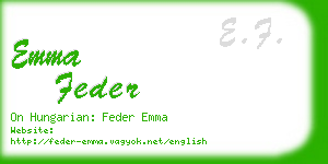 emma feder business card
